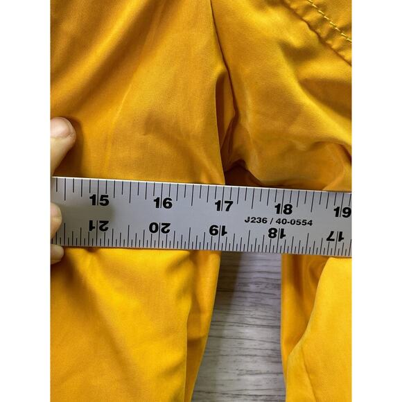 Abercrombie & Fitch Coat Womens XS Yellow Full Zip Sherpa Lined Faux Fur Parka - Picture 6 of 16